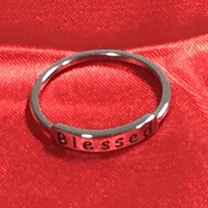 925 Sterling Silver BLESSED Ring